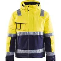 Blakläder Warnschutz Winterjacke, gelb / marineblau, Unisex-Grösse: XL