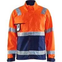 Blakläder Warnschutz-Jacke, orange / marineblau, Unisex-Grösse: XL