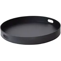Loft42 | Tablett Romy Schwarz Metall 40x40x7 cm | NADUVI