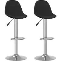 vidaXL Barhocker 2 Stk. Schwarz Stoff