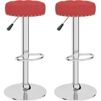 vidaXL Barhocker 2 Stk. Weinrot Stoff