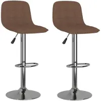 vidaXL Barhocker 2 Stk. Braun Stoff
