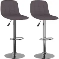 vidaXL Barhocker 2 Stk. Taupe Stoff