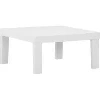 vidaXL Lounge-Gartentisch Kunststoff Weiß