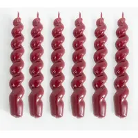 Sissy-Boy Gedrehte Kerzen 18 Cm - Bordeauxrot