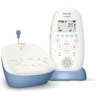 Philips AVENT AVENT 100 % privates, störungsfreies DECT-Babyphone, 330 m, Digital, 50 m, 330 m, Radio, Blau, Weiß