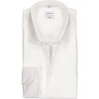 Seidensticker Businesshemd "Schwarze Rose", Herren, Gr. XXL (46), normale Ärmellängen, weiß, 100% Baumwolle, unifarben, tailored fit, 2-Knopf-Manschette, Hemden Businesshemd, Shaped 1/1 Kentkragen Uni