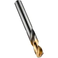 DORMER Spiralbohrer DIN/ANSI Typ N A022 Nenn-Ø 12.1 mm HSS profilgeschliffen Blank/TiN Zylinder 2,5xD Re...