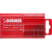 DORMER Miniatur Bohrer Satz 0,3-1mm 20-teilig