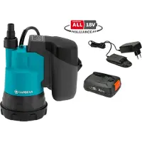 Gardena 14600-20, Akku, 2 bar, 2000 l/h, Schwarz, Blau