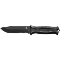 Gerber Strongarm Messer, schwarz, Wellenschliff