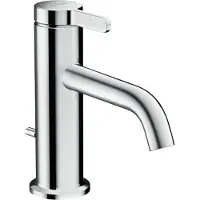Axor hansgrohe One Einhebel-Waschtischarmatur 70 mit Hebelgriff und Zugstangen-Ablaufgarnitur, Ausladung 130mm, 48000000, Farbe: Chrom
