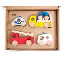Bajo Holz Einsatzfahrzeuge Set Spielzeug