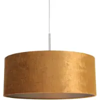 Steinhauer Pendelleuchte Sparkled Light 1-flammig Gebürsteter Stahl / Samtgold 50x50cm