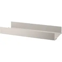 String - Metallboden mit hoher Kante, 58 x 20 cm, beige