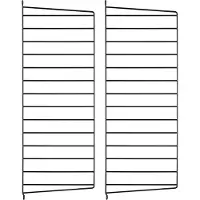 String - Wandleiter für Regal 75 x 30 cm (2er-Set), schwarz