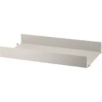 String System Regalboden Metall hohe Kante Beige 58/7/30