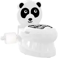 Pilsan Töpfchen Panda 07561 Toilettenpapierhalter, Musik, Licht, Klappdeckel weiß