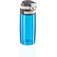Leifheit Tritan Flip Trinkflasche, 550 ml 3266 , Farbe: wasserblau