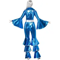 Smiffy'S Damen 1970's Dancing Dream Kostüm, Jumpsuit mit Schnürung, 70s Disco -