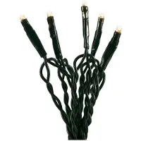 Konstsmide - Micro LED Lichterkette, verschweißt, 100 bernsteinfarbene Dioden, 24V Innentrafo, dunkelgrünes Kabel; 6354-820