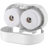 Plastiqline Toilettenpapierspender für 2 Rollen weiß