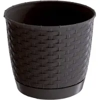 Prosperplast - RATOLLA ROUND 1,2L Blumentopf - 14,5x14,5x12,7cm in dunklem Ocker farbe