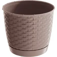 Prosperplast - RATOLLA ROUND 1,2L Blumentopf - 14,5x14,5x12,7cm in Mocca Farbe