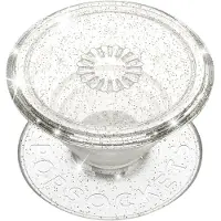 PopSockets PopGrip - Abnehmbar - Translucent Clear Glitter Silver