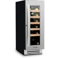 Klarstein Vinovilla Weinkühlschrank 50l / 20 Flaschen Glastür Edelstahl Edelstahl