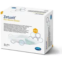 Hartmann ZETUVIT Plus Silicone Border steril 12,5x12,5 cm 10 St.
