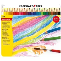Faber-Castell Aquarellfarbstifte Artist Color, 24 Stück, Wasservermalbar