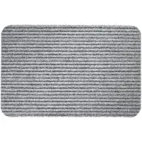MD-ENTREE Fußmatte Sauberlaufmatte für drinnen Mallin grey 40 x 60 cm aus Polyester