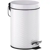Wenko Tret Abfall Eimer SPIRO Müll Papier Korb Trenner 3 L Weiß Bad WC Büro weiß