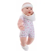 Berjuan Krankenhausmädchen 47 cm weiß/rosa