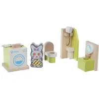 Cubika Puppenhausm?bel aus Holz - Badezimmer