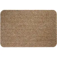 MD-ENTREE Fußmatte Sauberlaufmatte Mallin beige 2-Rip Struktur Nadelfilzmatte 40 x 60 cm