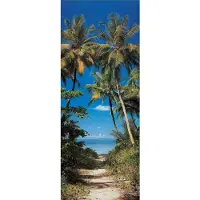 Papermoon Fototapete "Beach Path - Türtapete" matt