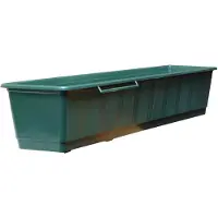 Geli Blumenkasten Standard, eckig, 80x17,5x14,5 cm, aus Kunststoff in grün