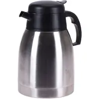 Excellent houseware 1x Kaffee-/Tee-Thermoskanne aus Edelstahl 1500 ml - Isolierkannen für heiße/kalte Getränke