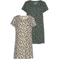 Vivance DREAMS Sleepshirt in ecru-schwarz-gemustert | Gr.: 32/34