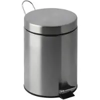 EKO Tritt-Mülleimer 5 Liter - Edelstahl