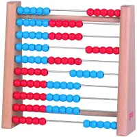 Goki Abacus 10 Zeilen mit Pearls 100 17 x 5 x 16,5 cm Holz