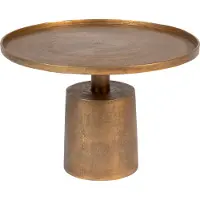 White Label Mason Couchtisch Rund 60 cm Metall Gold