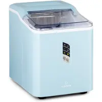 Klarstein Eiswürfelmaschine Klein, Schneller Ice Cube Maker, Eiswürfelbereiter Selbstreinigend, Eiswürfelgerät für Große und Kleine Eiswürfel, mit Eiswürfelbehälter, 12kg/24h, Fassungsvermögen 1,5 L