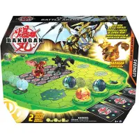 Spin Master Bakugan Evo Battle Arena, zerlegbares Spielfeld in neongrün mit exklusivem Aurelus Leonidas, Wurfkreisel, 6 Jahr(e)
