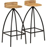 vidaXL Barhocker 2 Stk. Massivholz Mango