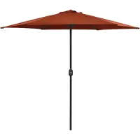 vidaXL Sonnenschirm mit Aluminium-Mast 270x246 cm Terrakotta