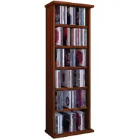 Hioshop CD/DVD Regal "Vostan" ohne Glastür - Farbe: kern-nussbaum