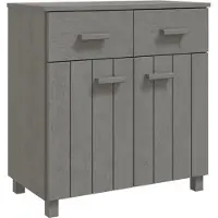 vidaXL Sideboard HAMAR Hellgrau 79x40x80 cm Massivholz Kiefer